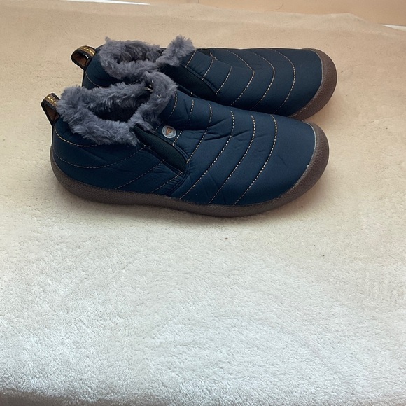 Cozy Blue Women's Mules with Faux Fur Lining - Picture 2 of 6